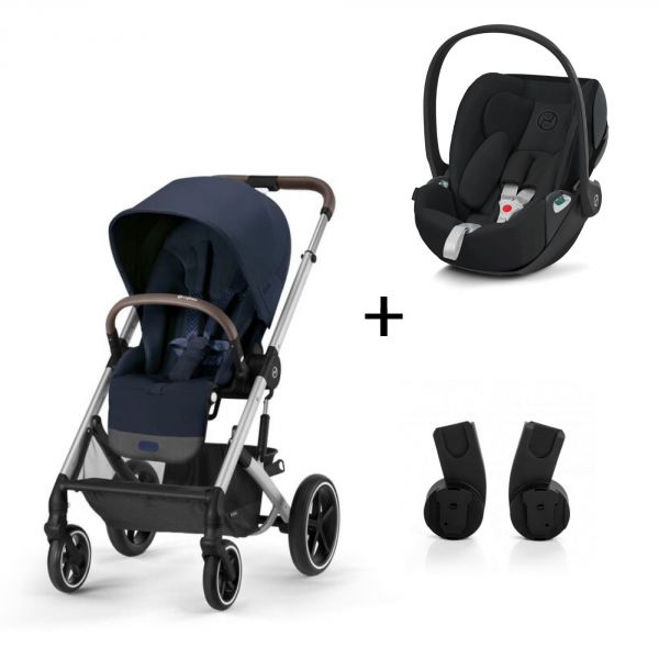 Pack Duo poussette Balios S Lux + Cloud Z2 + adaptateurs - Ocean Blue