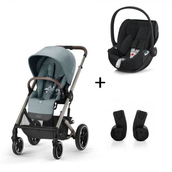 Pack Duo poussette Balios S Lux + Cloud Z2 + adaptateurs - Sky Blue