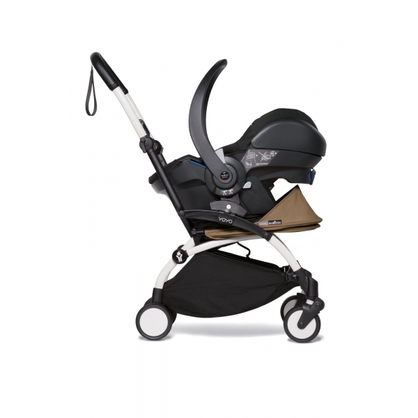 Poussette duo YOYO² pack 6+ et Yoyo car seat by Besafe - Cadre Blanc - Taupe