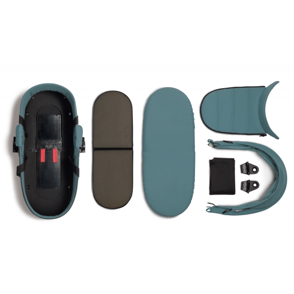 Poussette duo YOYO 2 pack 6+ et Nacelle - Cadre Noir - Aqua