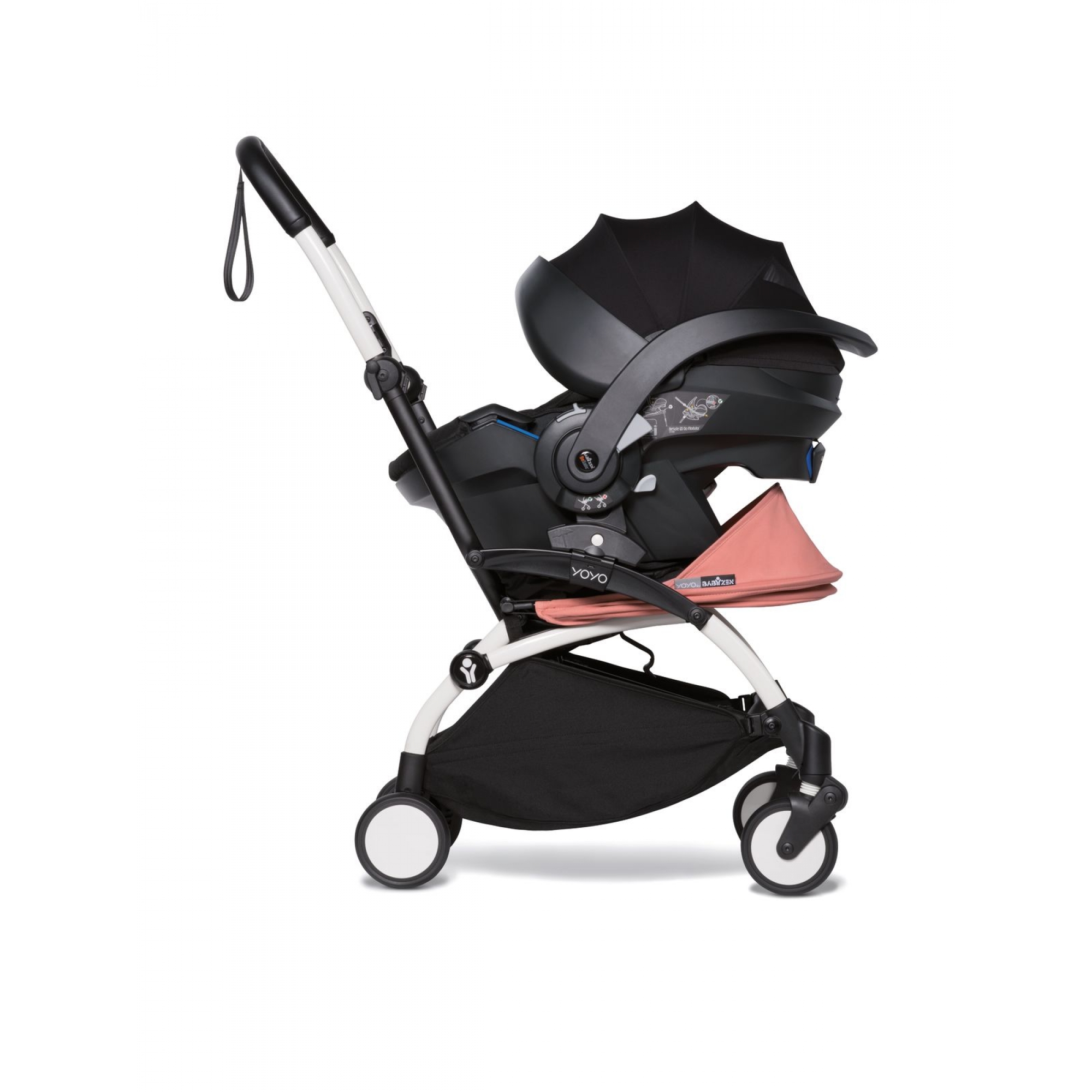 Poussette duo YOYO² pack 6+ et Yoyo car seat by Besafe - Cadre Blanc -  Ginger - Made in Bébé