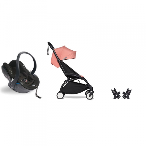 Poussette duo YOYO 2 pack 6+ et YOYO car seat by Besafe - Cadre Noir - Ginger