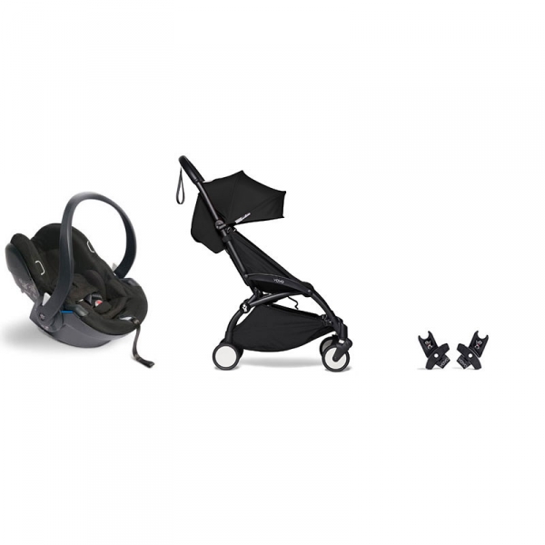 Poussette duo YOYO 2 pack 6+ et YOYO car seat by Besafe - Cadre Noir - Noir