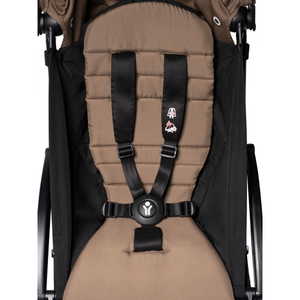 Pack poussette Duo YOYO²  pack 6+ et siège auto YOYO car seat by Besafe  + Ombrelle - Châssis Blanc - Toffee