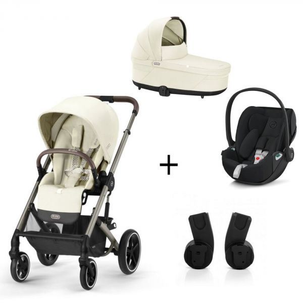 Pack Trio poussette Balios S Lux + nacelle Cot S + Cloud Z2 + adaptateurs - Seashell Beige