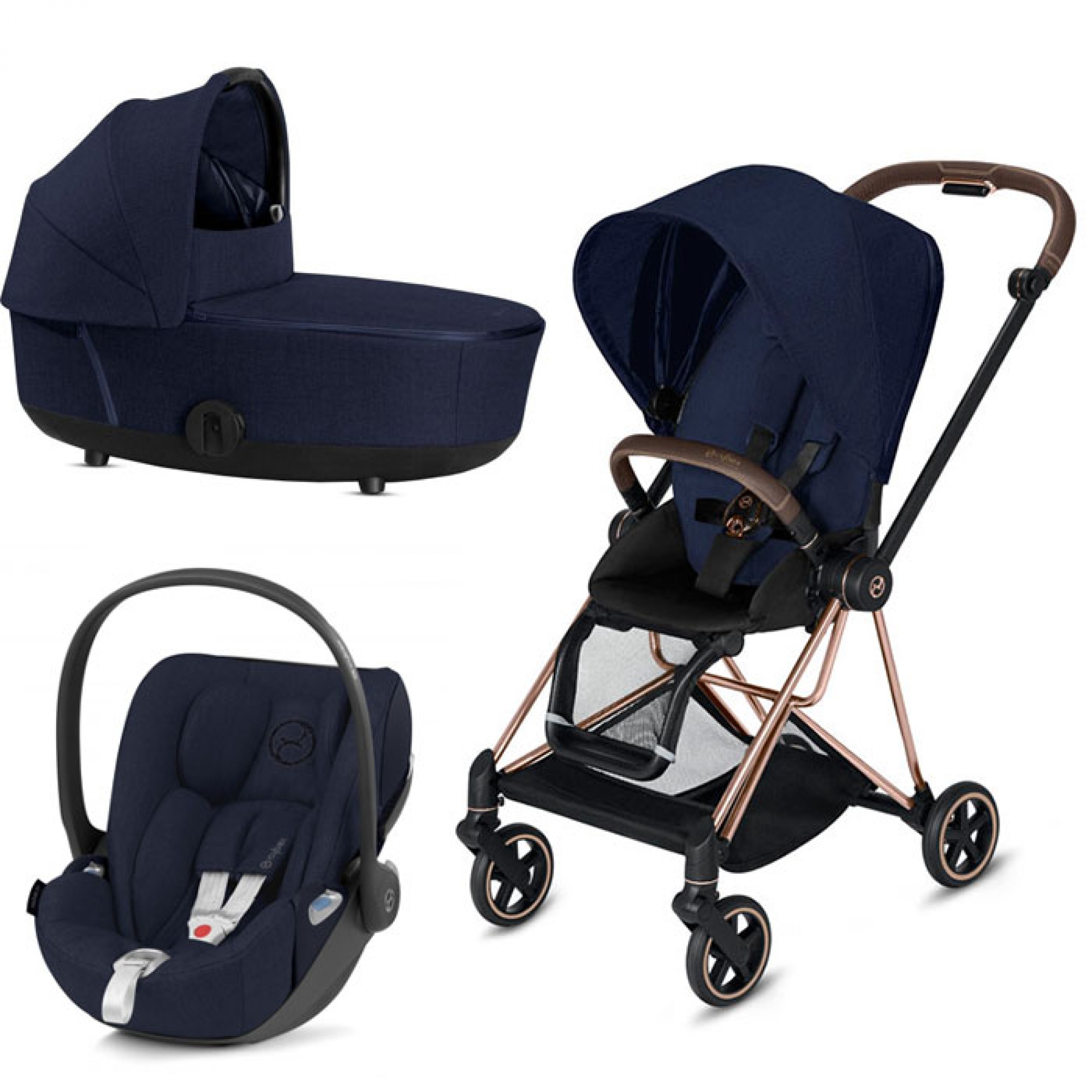 Cybex Platinum Pack Trio Poussette Mios Siege Auto Cloud Z I Size Plus Nacelle Luxe Mios Chassis Rose Gold Siege Midnight Blue Plus Made In Bebe Cybex Platinum Pack Trio Poussette Mios Siege Auto Cloud Z I Size Plus Nacelle Luxe Mios Chassis Rose Gold Siege Midnight Blue Plus Made In Bebe
