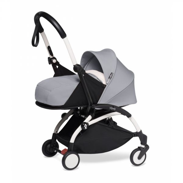 Pack poussette Trio YOYO² complet pack 0+ & 6+ + siège auto YOYO car seat by Besafe - Cadre Blanc - Stone