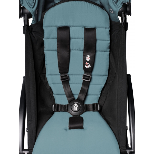 Poussette Trio YOYO 2 pack 0+ & 6+ + siège auto YOYO car seat by Besafe Châssis Noir Aqua