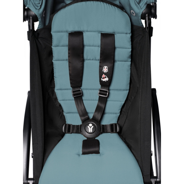 Poussette Trio YOYO² pack 0+ & 6+ + siège auto YOYO car seat by Besafe - Châssis Noir - Aqua