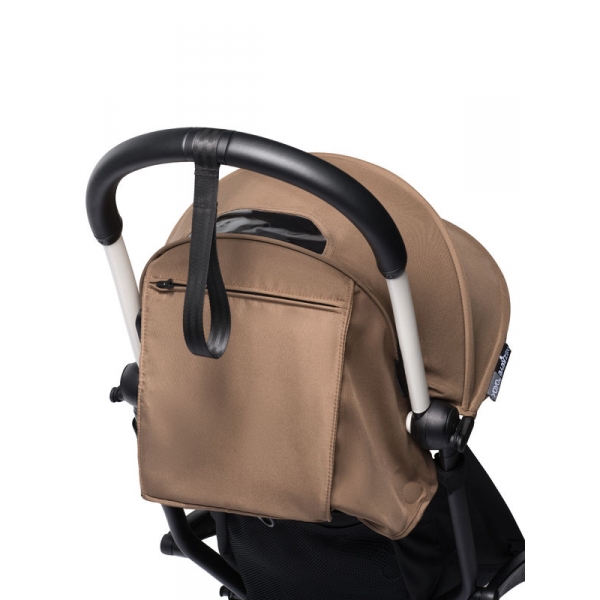 Pack poussette Trio YOYO² complet pack 0+ &  6+ + siège auto YOYO car seat by Besafe + Ombrelle - Châssis Blanc - Toffee