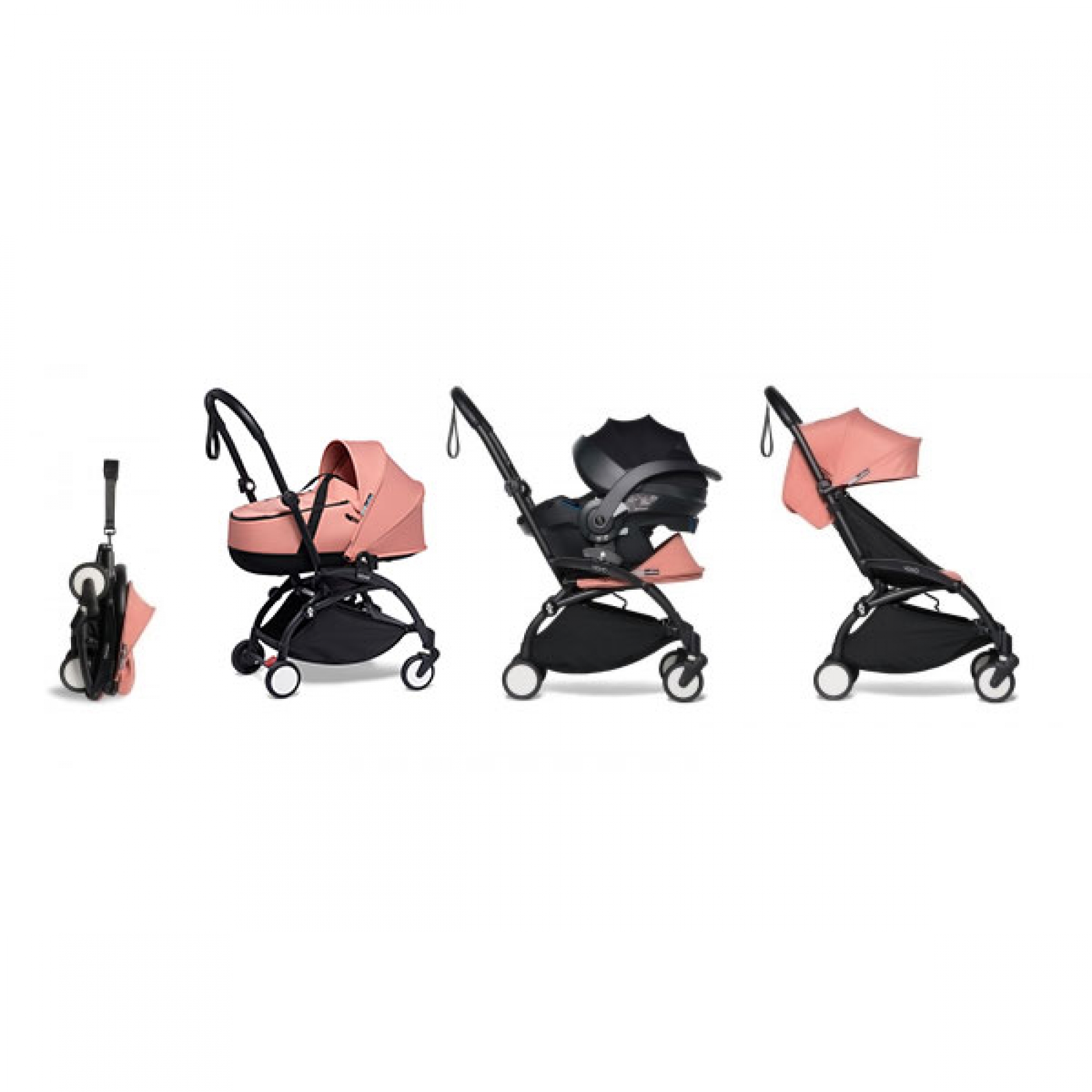 Pack poussette Trio YOYO² pack 6+ + Yoyo car seat by Besafe + Nacelle -  Cadre Noir - Ginger - Made in Bébé