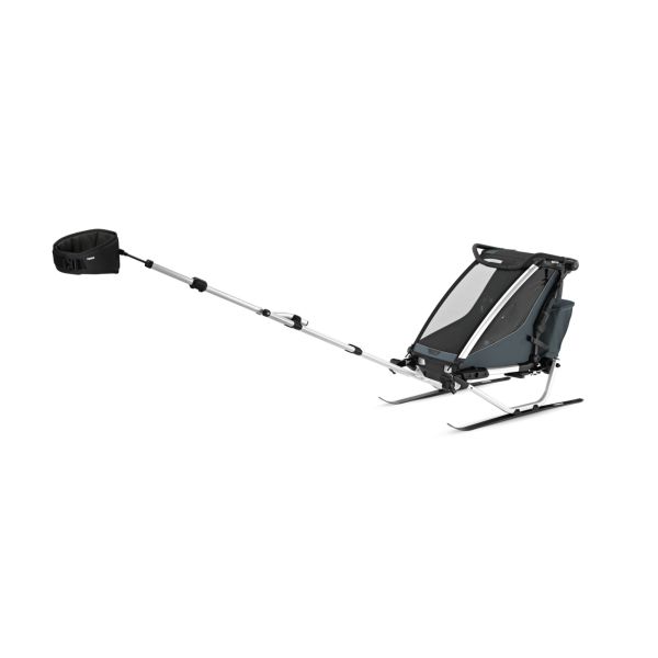 Pack remorque vélo Chariot Cross 1 place Dark slate + Kit jogging