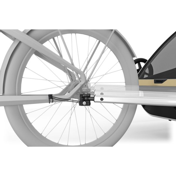 Pack remorque vélo Chariot Cross 1 place Faded khaki + Kit jogging