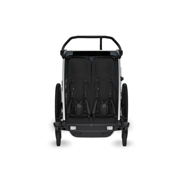 Pack remorque vélo Chariot Cross 2 places Dark slate + Kit jogging