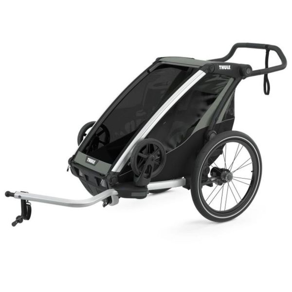 Pack remorque vélo Chariot Lite 1 Agave + Assise pour nouveau-né Infant Sling