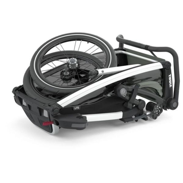 Pack remorque vélo Chariot Lite 1 Agave + Assise pour nouveau-né Infant Sling
