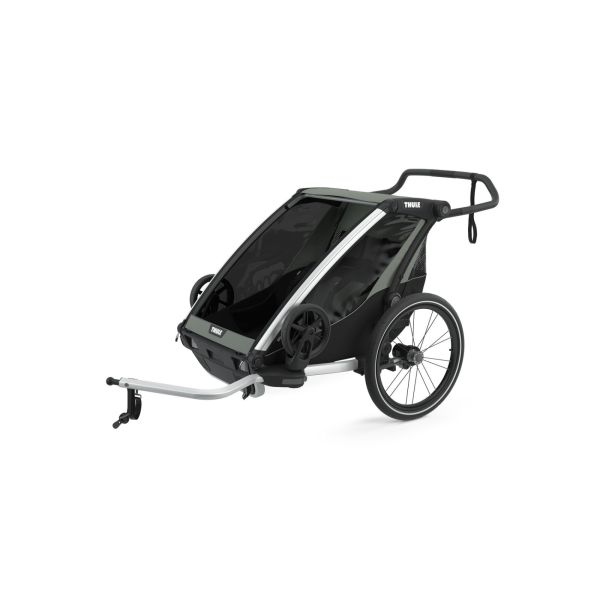 Pack remorque vélo Chariot Lite 2 Agave + Assise pour nouveau-né Infant Sling