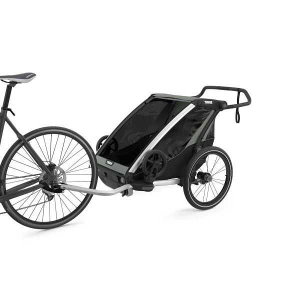 Pack remorque vélo Chariot Lite 2 Agave + Assise pour nouveau-né Infant Sling