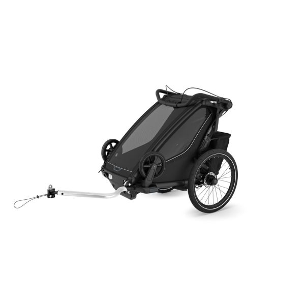 Pack remorque vélo Chariot Sport 1 Black + Assise pour nouveau-né Infant Sling