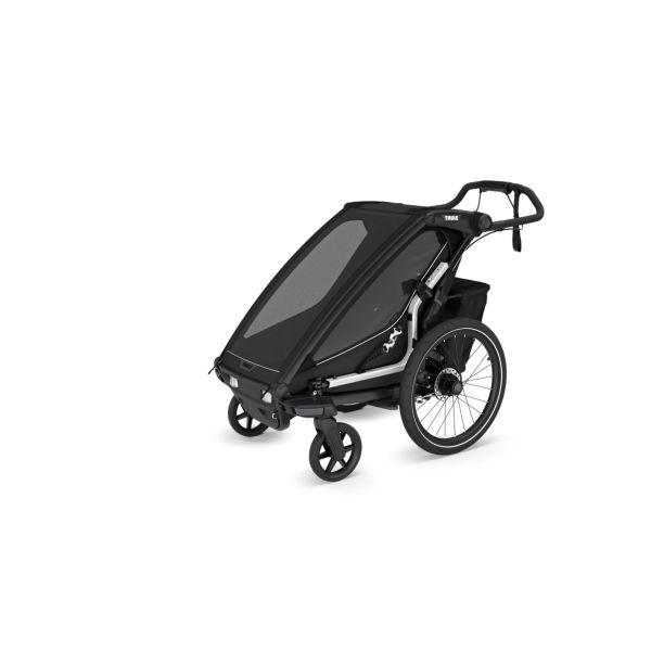 Pack remorque vélo Chariot Sport 1 place Black + Kit jogging
