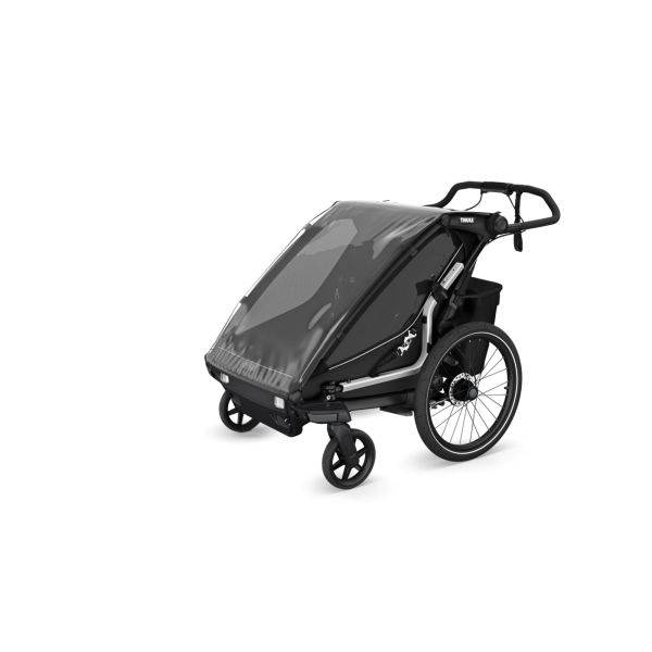 Pack remorque vélo Chariot Sport 1 place Black + Kit jogging
