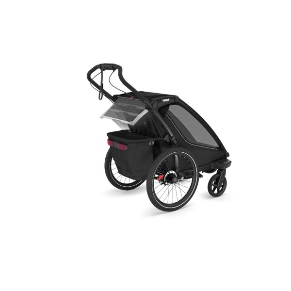 Pack remorque vélo Chariot Sport 1 place Black + Kit jogging