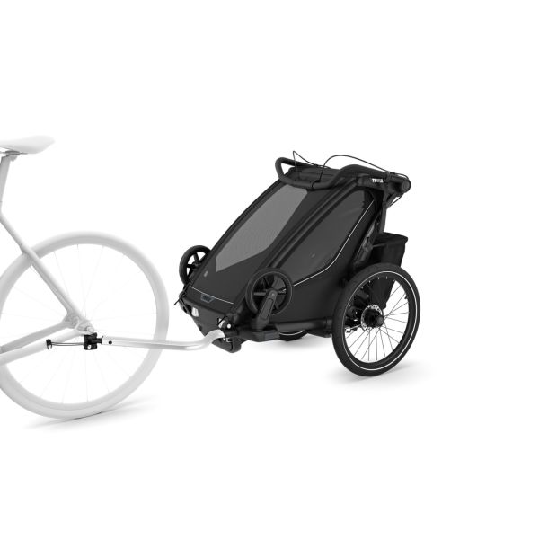 Pack remorque vélo Chariot Sport 1 place Black + Kit jogging