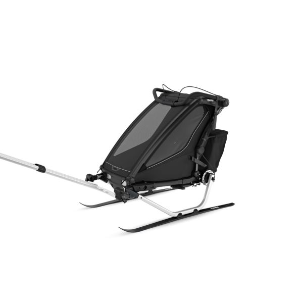 Pack remorque vélo Chariot Sport 1 place Black + Kit jogging