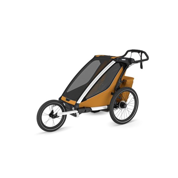 Pack remorque vélo Chariot Sport 1 Natural gold + Assise pour nouveau-né Infant Sling