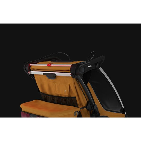 Pack remorque vélo Chariot Sport 1 place Natural gold + Kit jogging