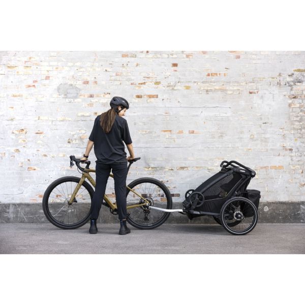 Pack remorque vélo Chariot Sport 2 Black + Assise pour nouveau-né Infant Sling