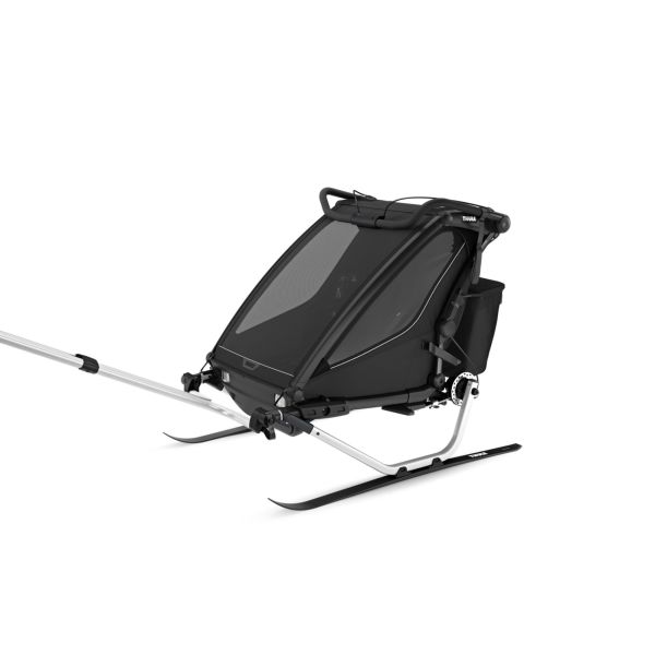 Pack remorque vélo Chariot Sport 2 places black + Kit jogging