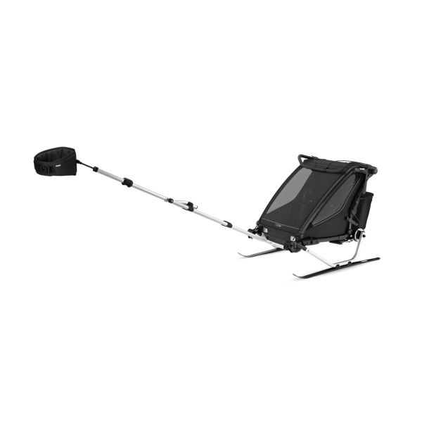 Pack remorque vélo Chariot Sport 2 places black + Kit jogging