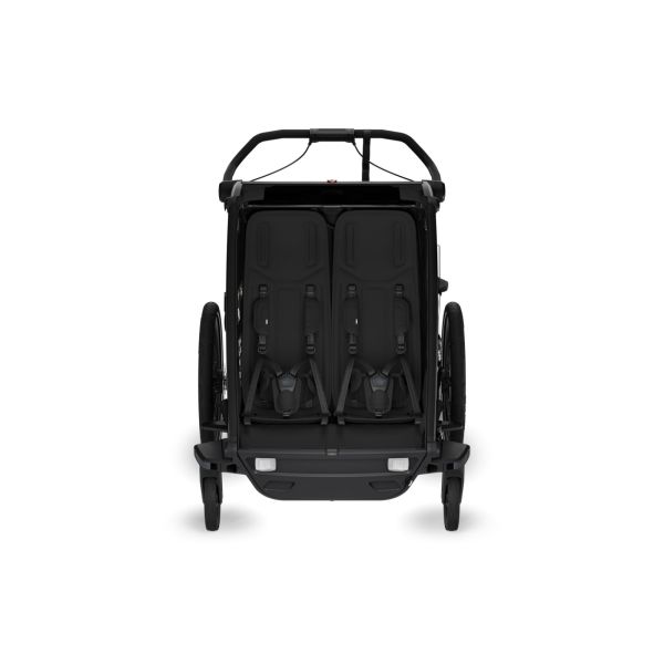Pack remorque vélo Chariot Sport 2 places black + Kit jogging