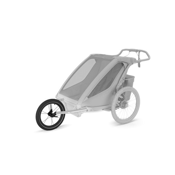 Pack remorque vélo Chariot Sport 2 places black + Kit jogging