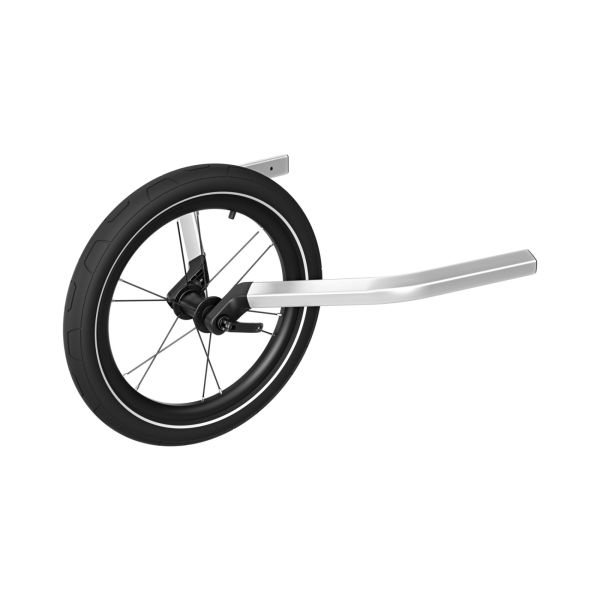 Pack remorque vélo Chariot Sport 2 places natural gold + Kit jogging