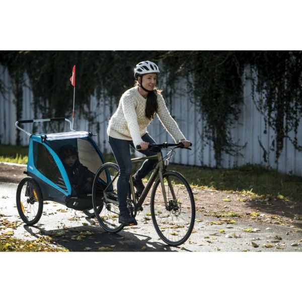 Pack remorque vélo Coaster XT Blue + Assise pour nouveau-né Infant Sling