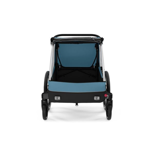 Pack remorque vélo Courier Aegean blue + Assise pour nouveau-né Infant Sling