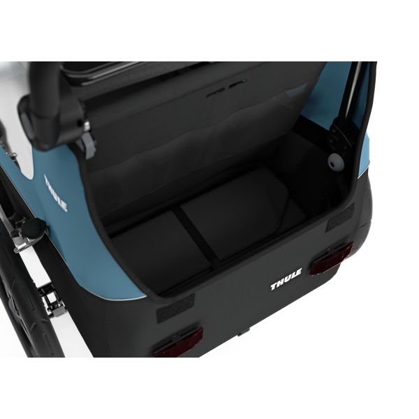 Pack remorque vélo Courier Aegean blue + Assise pour nouveau-né Infant Sling