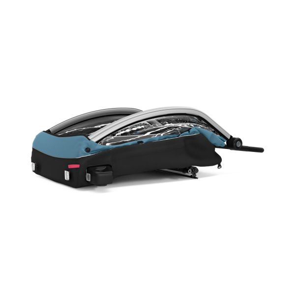 Pack remorque vélo Courier Aegean blue + Assise pour nouveau-né Infant Sling