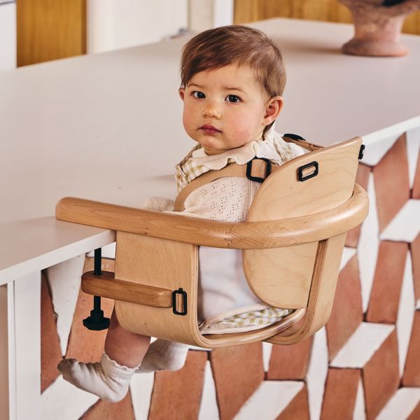 Pack siège de table Hiko + coussin Camel