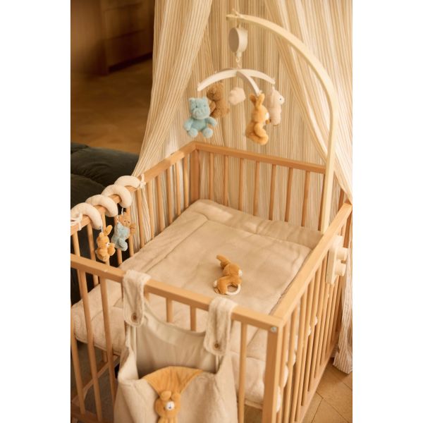 Pack support mobile bébé bois + mobile musical d’éveil Jollies