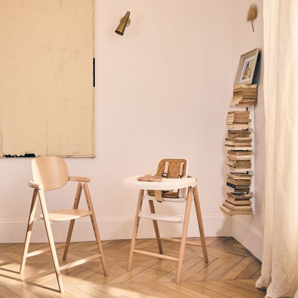 Pack chaise haute Tobo Natural + transat nouveau né Milk