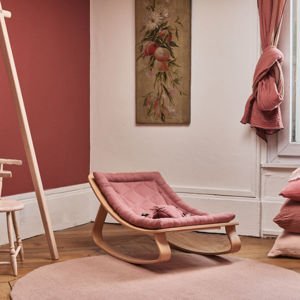Pack Transat Levo hêtre Bois de rose et son arche d'éveil