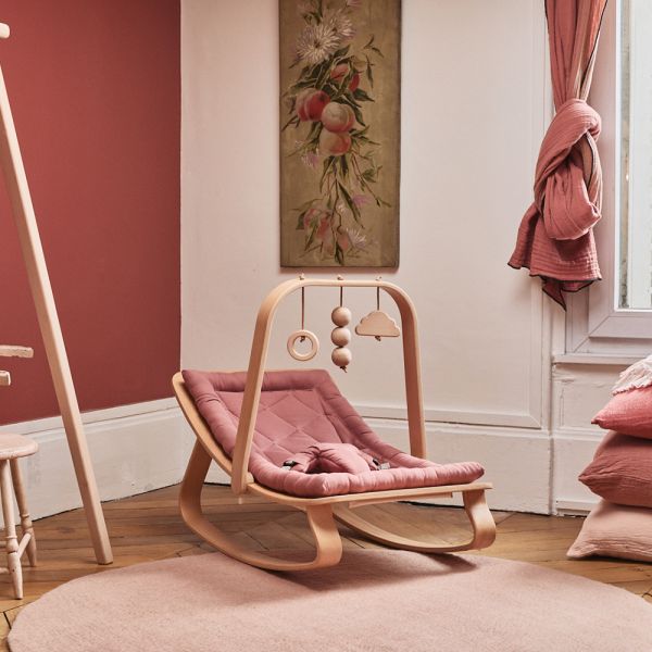 Pack Transat Levo hêtre Bois de rose et son arche d'éveil