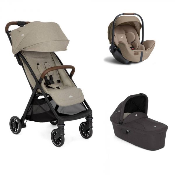 Poussette trio Pact Pro Oak + siège auto i-Level Pro Sanstone + nacelle Ramble Shale
