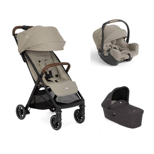 Poussette trio Pact pro Oak + siège auto i-Starter Sandstone + nacelle Ramble Shale