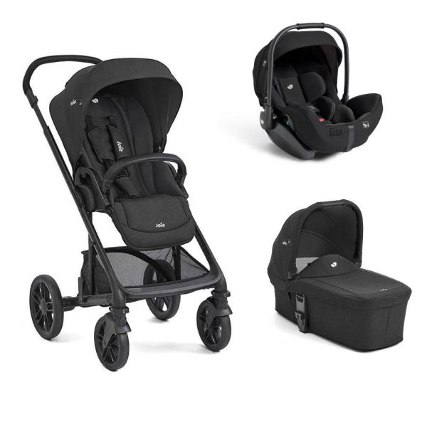 Poussette trio Chrome 2 + siège auto i-Level Pro Eclipse + nacelle Chrome 2 Raven noir