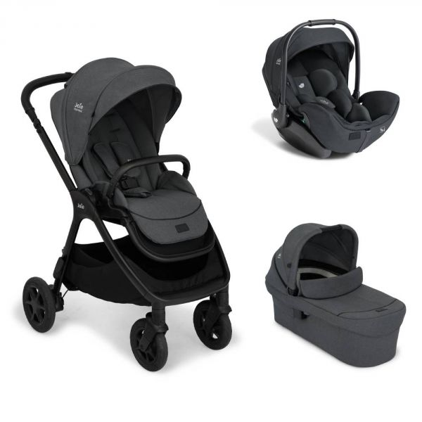 Poussette trio Finiti Ebony + siège auto i-Level Pro Ebony + nacelle Ramble XL Ebony