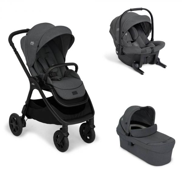 Poussette trio Finiti Signature + siège auto Sprint + nacelle Ramble XL Ebony gris